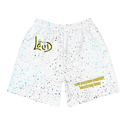 Loud's Black & Blue Speckled Recycled Athletic Shorts